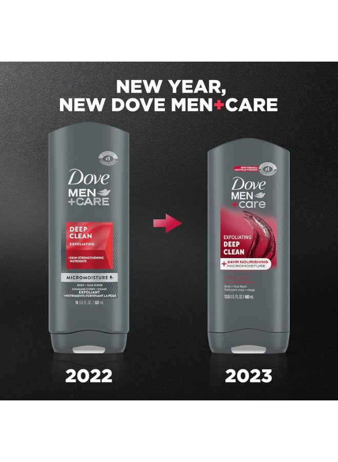 Dove Men+Care Men+Care Exfoliating Deep Clean Body and Face Wash with Micromoisture 400ml - Image 3